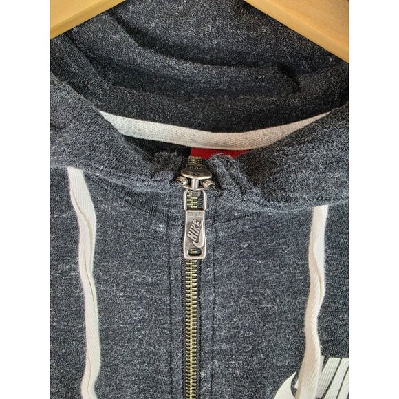 Nike Just Do It Women's Hoodie Jacket Size Large Gray Long Sleeve Shirt Jacket - Picture 6 of 11